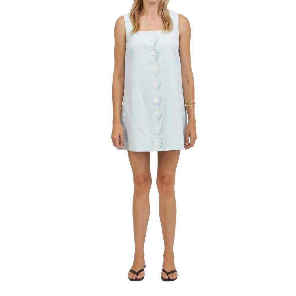 NEW A.REN celine sleeveless mini dress in sky blue